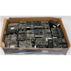 BOX OF ELECTRICAL BREAKERS
