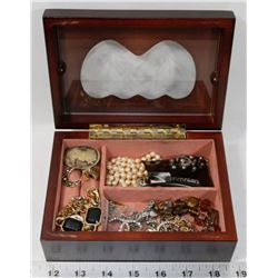 ESTATE JEWELRY BOX WITH CONTENTS