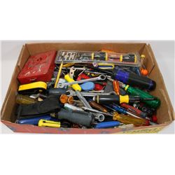 BOX OF ASSORTED TOOLS