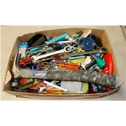 BOX OF ASSORTED TOOLS