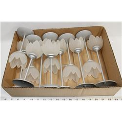 FLAT OF DECORATIVE LEAF CANDLE HOLDERS