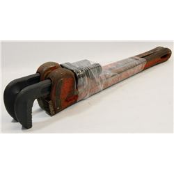 SET OF 2 RIDGID 18” HEAVY DUTY PIPE WRENCHES.