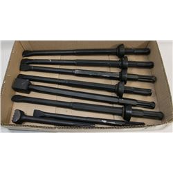 SET OF 8 HILTI CONCRETE CHISELS, MASONRY BITS.