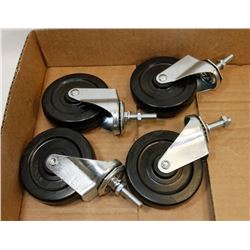 FLAT OF SWIVEL CASTOR WHEELS