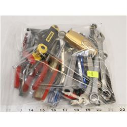 BAG OF ASSORTED HAND TOOLS