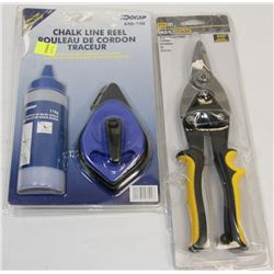CHALK LINE REEL SOLD WITH AVIATION SNIPS
