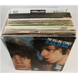 BOX OF LP RECORDS INCL ROLLING STONES, GLEN