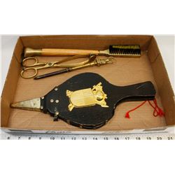 VINTAGE BRASS MINI FIREPLACE TOOLS