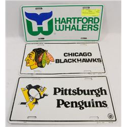 VINTAGE NHL LICENSE PLATES