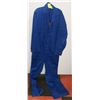 Image 1 : NEW SIZE SMALL BLUE COVERALLS.