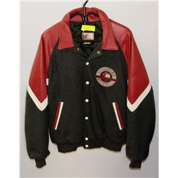 NEW MENS SIZE 44 LEATHER ARM & WINTER LINED BOMBER