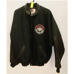 NEW XXL MENS BOMBER JACKET WITH LEATHER ARMS