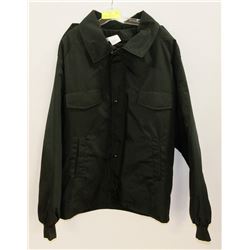NEW SIZE L HEAVY DUTY BLACK WORK JACKET WITH ZIP