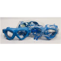 LOT OF 3 MADE IN SPAIN NEREIDA SWIMMING/DIVING GOGGLES