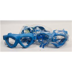 LOT OF 3 MADE IN SPAIN NEREIDA SWIMMING/DIVING GOGGLES