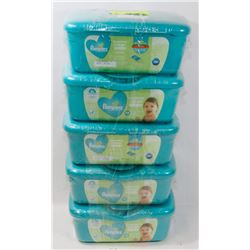 5 PACKS OF PAMPERS SO CLEAN WIPES 72 PER PACK.