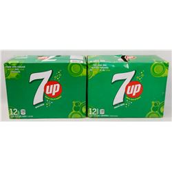 TWO 12 PACK CASES OF 7UP