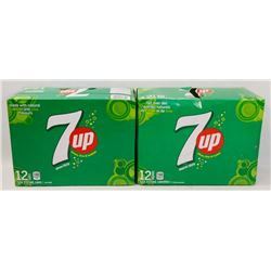 TWO 12 PACK CASES OF 7UP