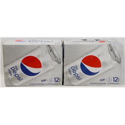 TWO 12 PACK CASES OF DIET PEPSI