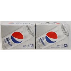 TWO 12 PACK CASES OF DIET PEPSI