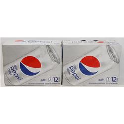 TWO 12 PACK CASES OF DIET PEPSI