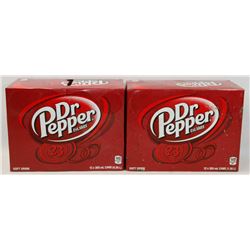 TWO 12 PACK CASES OF DR. PEPPER