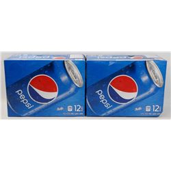 TWO 12 PACK CASES OF PEPSI