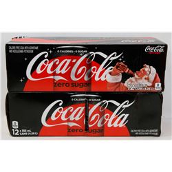 TWO 12 PACK CASES OF COCA COLA ZERO