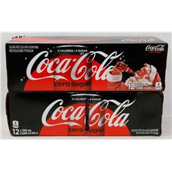 TWO 12 PACK CASES OF COCA COLA ZERO