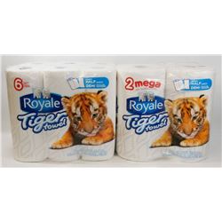 6 REGULAR ROLL PACK OF ROYALE PAPER TOWEL SOLD
