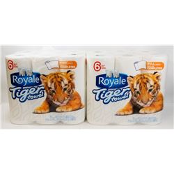 TWO PACKS OF 6 ROLL ROYALE PAPER TOWEL
