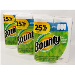 THREE PACKS OF 2 BOUNTY PAPER TOWEL