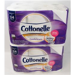 TWO PACKS OF COTTONELLE 12 ROLL TOILET PAPER