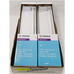 LOT OF 2 NEW SEALED MOEN 18" CHROME TOWEL BARS