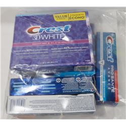 LOT OF 9 ASSORTED CREST TOOTHPASTE