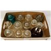 Image 1 : LOT OF GLASS INSULATORS.