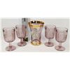 Image 1 : VINTAGE GOBLETS AND VASE.