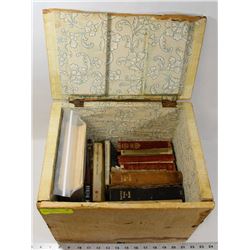 VINTAGE BOOK COLLECTION IN WOOD BOX