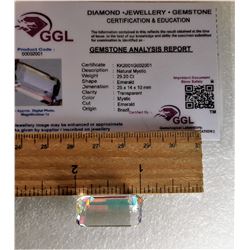 8)  MYSTIC QUARTZ EMERALD CUT