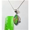 Image 1 : 5)  GREEN FIRE AMMOLITE PENDANT