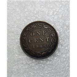 6)  LARGE 1906 CANADIAN PENNY