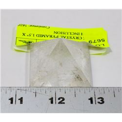 QUARTZ CRYSTAL PYRAMID 1.5" X 1.5" WITH INCLUSION