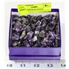 Image 1 : BOX OF AMETHYST STONES.
