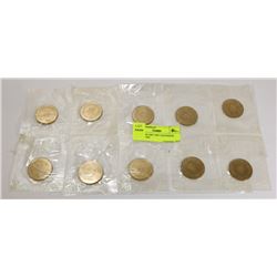 10 SEALED 1867-1967 CENTENNIAL MEDALLIONS.