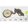 Image 1 : VINTAGE OCTAGON BERTMAR POCKET WATCH WITH CHAIN