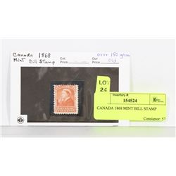 CANADA 1868 BILL STAMP