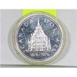 1876-1976 CANADIAN SILVER ONE DOLLAR COIN.
