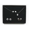 Image 1 : EARRINGS AND SILVER NECKLACE SET.