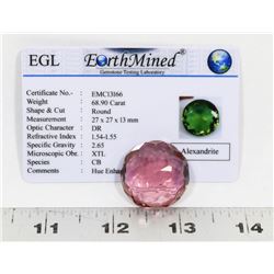 #5-ALEXANDRITE COLOUR CHANGING GEMSTONE 68.90CT