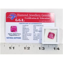 #11-NATURAL PINK SAPPHIRE GEMSTONE 9.18CT